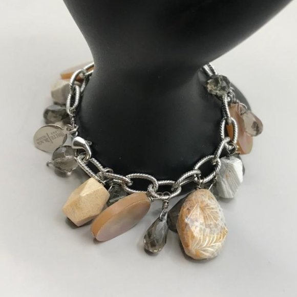 White House Black Market Silver-Tone Charm Bracelet - Picture 4 of 7